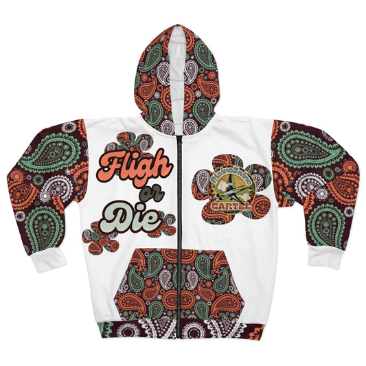 “Autumn’s Fall Paisley,” Fligh or Die: Plaine Jaine 101, Hoodie l