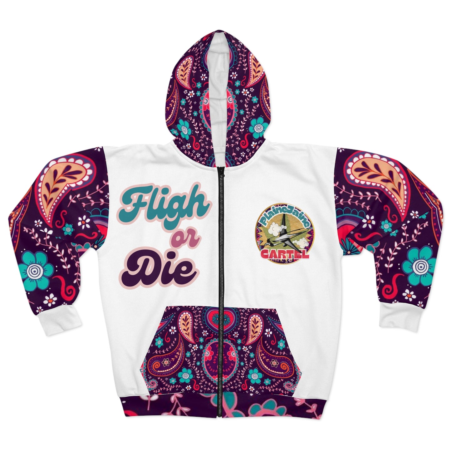 “Tryp P Paisley” Fligh or Die: Plaine Jaine 101, Hoodie